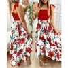 Casual Dresses Summer Sexy Spaghetti Strap Floral Print Maxi Dress For Women 2022 Elegant Chest Wrap Long Woman Beach Holiday