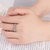 Frauen-Ring aus Roségold mit unendlicher Liebe, modische Geometrie, Hochzeitsschmuck