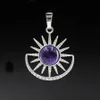 Natuurlijke edelsteen Round Sun Crystal kralen hanger mode -accessoires eenvoudige hangende groothandel BH015