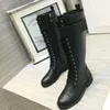 Designer De Luxe Femmes Botte Martin Bottes Bottines Automne Hiver Classique Genou Bottes Zip Demi Chaussures En Cuir Chevalier Cuissardes