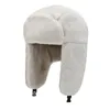 Berretti Moda Cappelli bomber caldi Pelliccia sintetica Addensare Cappucci paraorecchie Autunno Inverno Orecchio bianco nero Proteggi cappello da sci da ciclismo russo