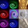 Duvar lambaları LED Spiral Delik Işık 7 Renk RGB'li RGB Uzaktan Kumanda Salon KTV Bar Ev Dekorasyon Sanat Lambası için Uygun