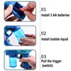 Electric Bubble Machine Flashing Light Music Automatic Blower Soap water s Maker Gun for Children Kid Outdoor Toys 220707