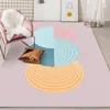 Tapijten Noordse stijl kinderkamer speelruimte tapijten salon creatief blauw geel roze cirkel decor tapete antislip grote vloermatten