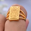 Wedding Rings Ethiopia Dubai Gold Color For Women Man Girls Jewelry Party