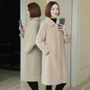 Pelliccia da donna Donna Inverno Genuino Cappotti di pelle di pecora Donna Allentato Casual Lungo Capispalla di lana Donna Spessa Calda Giacca da tosatura delle pecore 5XL