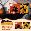 Poduszki Covery Home Halloween wystrój wyrzutu sofę poduszki do poduszek flanelowych Zestaw 2 #50G