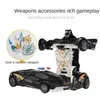 Deformation Billeksaker Automatisk Transform Robot Plastic Model Funny Diecasts Boys Fantastiska gåvor Kid Toy D9