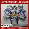 Kawasaki Ninja ZX-250 ZX250 EX250 R ZX250R 08 09 10 2012 163NO.195 EX ZX 250R EX250R ZX-250R 2008 2009 2010 11 12注入フェアリングブルーフレーム