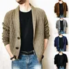 Männer Pullover 2022 Männer Herbst Winter Warme Kaschmir Wolle Taste Strickjacke Mann Casual Strickwaren Sweatercoat Männlich Kleiden