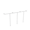 Clothing store display rack Commercial Furniture Wall mounted stainless steel wiredrawing women's cloth shop side mounted clothes racks