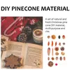 Christmas Decorations 1 Set Pinecone DIY Material For Dorm Party Home