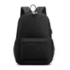 Backpack Oxford Bag Waterproof Splash-Proof With Combination Lock & USB Port Zipper Closure PR Sale
