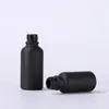 Matte Black Glass Dropper Bottle 5-100ml Essential Oil Perfume E Liquid Dropper Bottles with Eye Drop