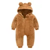 Rompers geboren baby romper winter kostuum jongens kleding pool fleece warme meisjes kleding algehele jumpsuit 221018