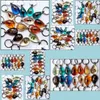 Key Rings 15 Pcs Real Scorpion Spider Crab Ant Four Leaf Clover Drop Shaped Amber Resin Keychain Taxidermy Oddity Insect Encased Del Dhx0E