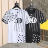 DSQ Phantom Turtle Mens Designer T Shirt Italian Milan Fashion Polka Dot z paski T-shirt Summer Białe T-shirt HIP237R