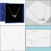 Colliers pendants Collier de chaîne de bijoux de luxe créatrice de mode classique de haute qualité pour femmes hommes arc infinité blanc rhodium plaque dhhif