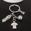 Fashion Football Metal Keychain Men Gift KeyChains Soccer Shoes Ball Car Key Ring Gift Party Keychains Jewelry