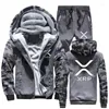 Men's Tracksuits Ripple XRP Cryptocurrency Hoodie Sets Men Fleece Camouflage Hoodies Pants Casual Crypto Suit Tracksuit Sweatshirt Pullover