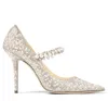 Sandales en cuir à paillettes dorées chaussures Baily perle cristal sangle bout pointu pompes robe de mariée de soirée parfaite dame marche EU35-43