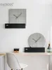 Wall Clocks Nordic Simple Design Style Clock With Temperature And Humidity Creative Mute Modern Large Wallclock Deco