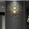 ساعات الحائط كبيرة ثلاثية الأبعاد زخرفية الساعة على مدار الساعة تصميمات حديثة للمعادن الذهبية الفاخرة الصامتة العملاقة أوروولوجيو دا باريت ديكور