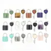 Natuurlijke edelsteen Key Lovers Lock ketting Hangers Sieraden Kraag Set Fashion Accessoires Groothandel BH016