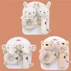 born Baby Rattles Rabbit Bear Grab Ability Training Toys Infant Stroller Bed Hanging Bell Plush Dolls 220531