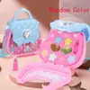 Children DIY Portable Box Play House Makeup Toy Simulation Princess Cosmetics Girl Lipstick Eye Shadow Blush Set 220725