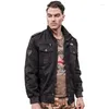 Jackets masculinos Autumn Flood Bomber Bomber Military Ferramenta de ombro de ombro puro Casual Land Land Army Outerwear