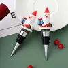 Party Wedding supila Alloy Wine Plug Plug da série de Natal congestionada Santa Claus Stopper criativo de garrafa de vinho