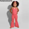 NASHAKAITE, ropa para mamá e hija, moda de verano, mono Sexy a rayas con tirantes, mono para mamá y yo, traje a juego familiar 220426