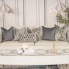 Poduszka nordycka prosta poduszka zagęszcza aksamitna osłona luksusowy europejski szary sofa sofa