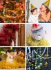 Party Decoration 1,5 m Goldsilver Wire Tinsel Garland Hängande rotting ChristmasTree Ornament Xmas Wedding Birthday Colorful Ribbon