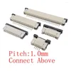 Lighting Accessories 20Pcs 1mm Pitch FPC FFC Flat Cable Socket Connector 1.0mm Drawer Type 6P 8P 10P 16P 18P 20P 26P 30P 32Pin