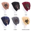 Мусульманские ювелирные ювелирные украшения Soild Color india Hat Beanie for Ladies Elastic Skullies Turban Chemi Cap мягкая головная одежда рака