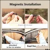 Car Sunshade 4Pcs Curtains Magnetic Installation Car Windshield Sunshade Curtain Side Window Uv Protection Drop Delivery 2022 Mobiles Dhpme