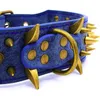 Dog Collars Spiked Studded Collar With Large Sharp Spikes 2 Inch Wide Protect Dog's Neck From Bites Fit Pitbull Doberman German Shepherd