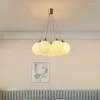 Lampes suspendues Nordic All-Copper Restaurant Lustre Lait Blanc Verre Chambre D'enfants Ballon Lampe Chambre Magic Bean Bubble