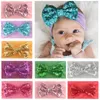 11 CM Glitter Paillettes Archi Fascia per capelli infantile Moda Bowknot fatto a mano in nylon Fascia per capelli larga Accessori per capelli per bambina Regalo di festa