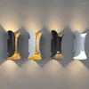 Modern LED Wall Lamp IP65 Waterproof Ourdoor Light Garden Porch Black Gold White Aluminum Decoration Lighting