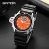 Polshorloges sanda mode sport mannen kijken naar casual stijl horloges militaire kwarts polshorloge duiker s man relogio masculino