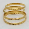 Bangle 4pcs Dubai Women/Man Gold Fashion Exquisite Bracelets African European Ethiopian Girls Jewelry Bangles Bride