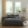Bedding Sets Nordic Set Pure Cotton Checkerboard listrado Jacquard Toupet Capa Folha de cama Lenina de luxo