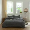 Ensembles de literie ensemble nordique pur coton damier rayé Jacquard housse de couette drap de lit linge de lit couvre-lits ajustés de luxe