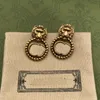 Designerskie kolczyki sztyfty dla kobiet kolczyki luksusowe projektanci złote kolczyki w kształcie serca litery moda diamentowe szpilki