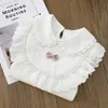 And New Autumn Spring Girls Basic Shirts Cotton Kids Tops White T Shirt For 6M 5 Years Long Sleeve Baby Girl Clothes