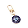 Round Evil Eye Eye -keychain key Ring for Friends Boho Boho Blue Turkish Eye Bag Car keyring Charm Association