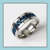 Кластерные кольца мода Mticolor Chain Spinner Rings из нержавеющей стали для женщин Мужчины Вращающаяся ювелирная смесь Цвет Стиль оптом капля de dhlip